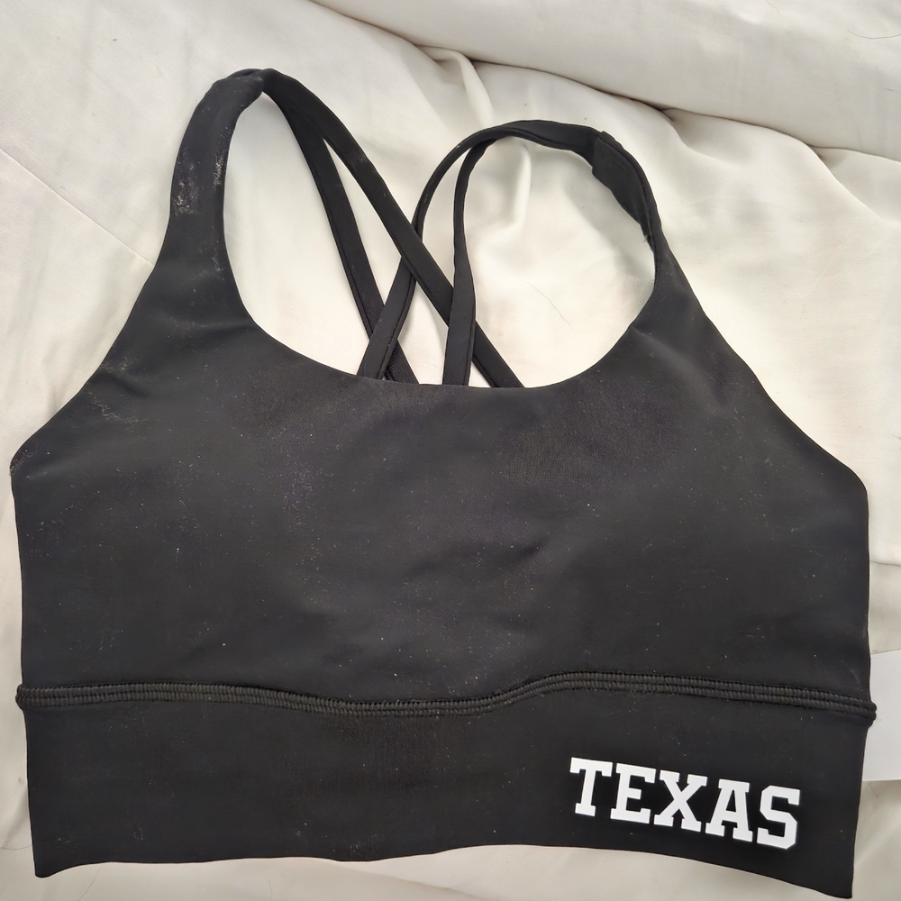 UT official Lululemon athletica Black Energy Bra Long Line